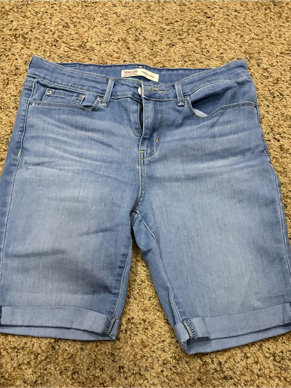 Signature by Levi Strauss Light Blue Denim Jean Shorts